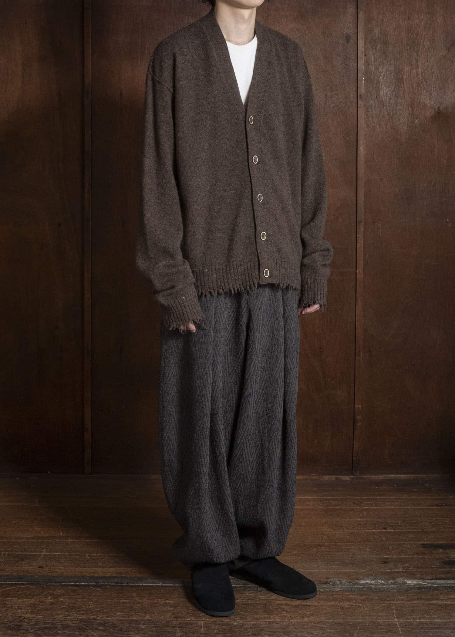 UMA WANG UK7557 OVER CARDIGAN uw600 - brown
