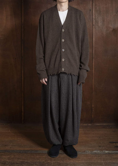 UMA WANG UK7557 OVER CARDIGAN uw600 - brown
