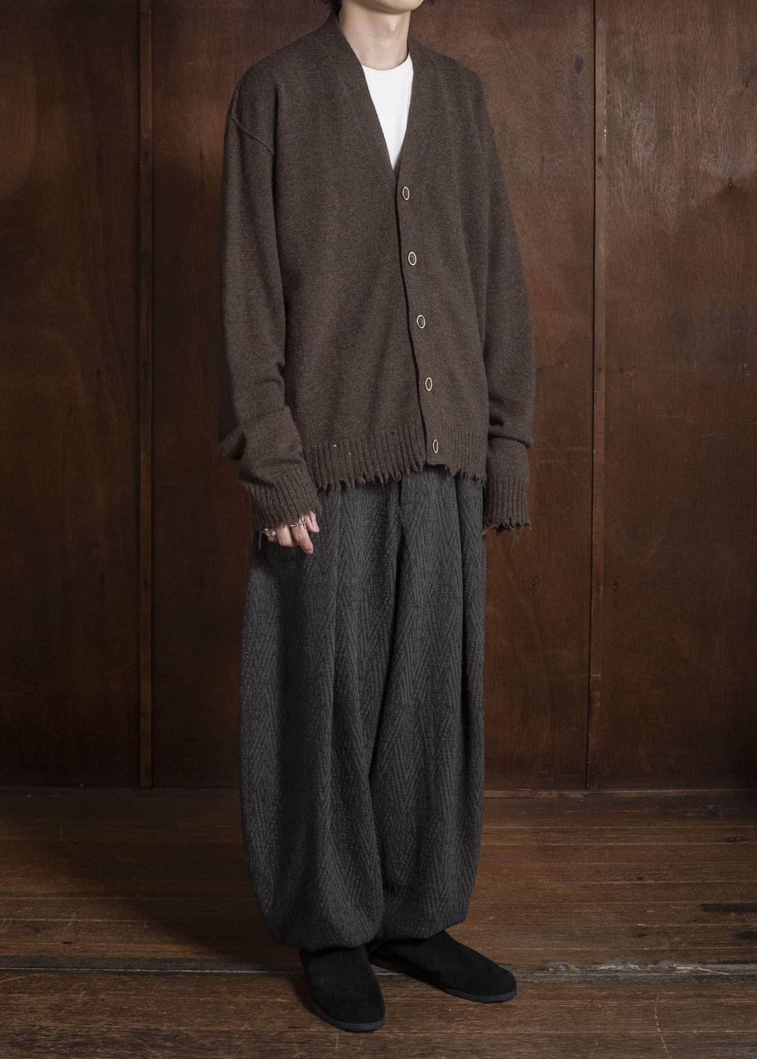 UMA WANG UK7557 OVER CARDIGAN uw600 - brown