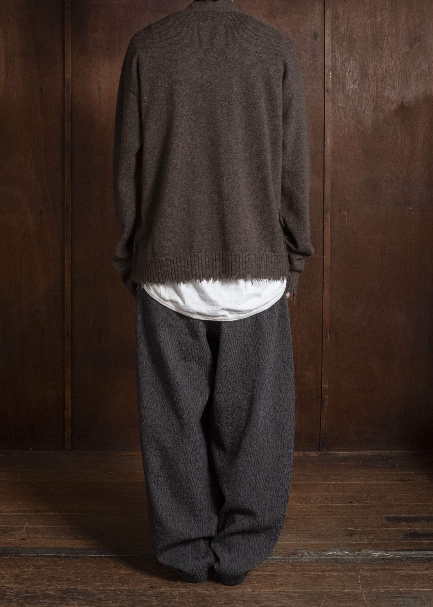 UMA WANG UK7557 OVER CARDIGAN uw600 - brown