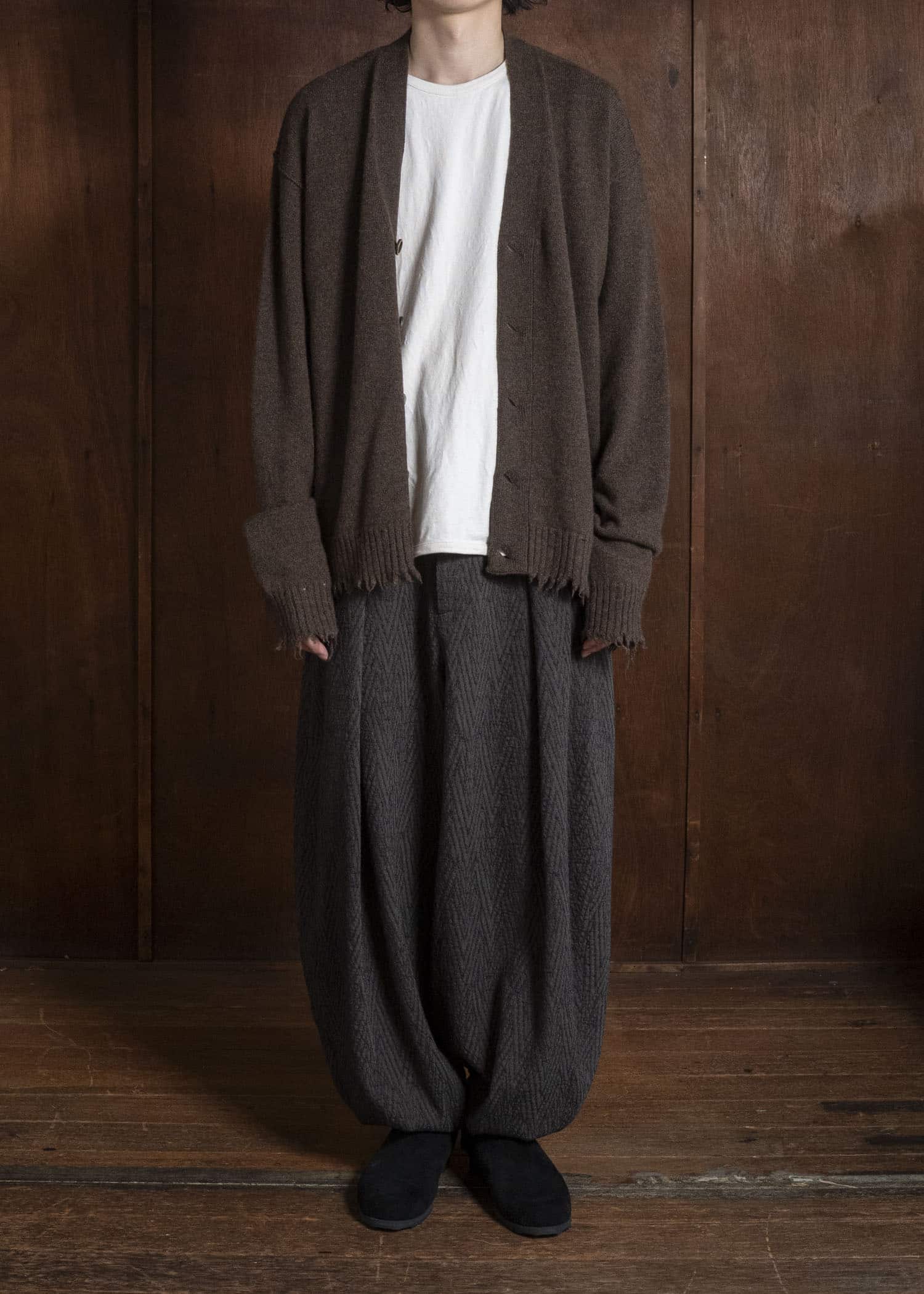 UMA WANG UK7557 OVER CARDIGAN uw600 - brown