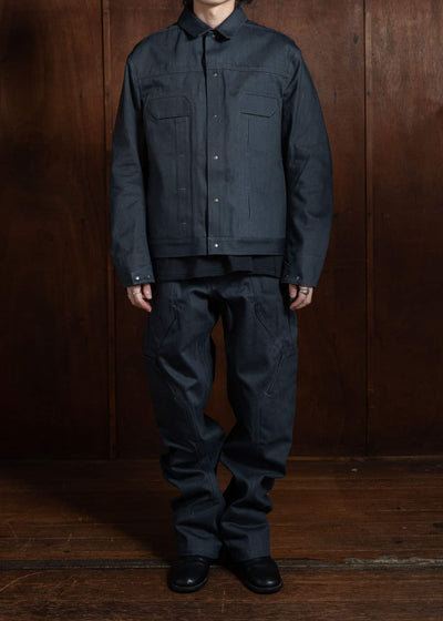 OPPOSE DUALITY 6Pocket Panel Denim Jacket 2Nd Dark Gray OD1001JKT-24AW