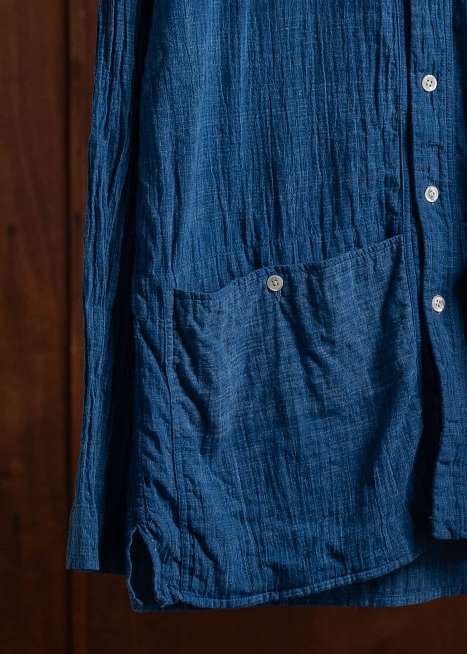 Church Pockets OLIVER CHURCH Pockets Shirt Handwoven Indigo – VISION OF FASHION