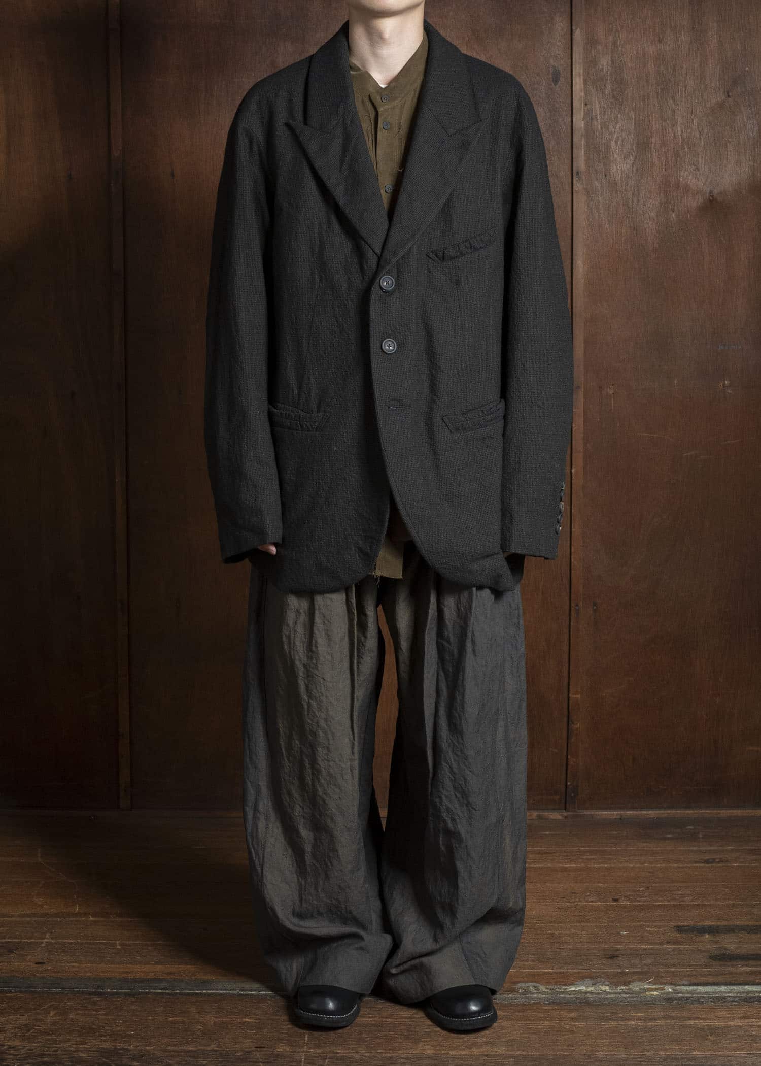 ZIGGY CHEN 0M2530931 GINGHAM THREE BUTTON BLAZER 55