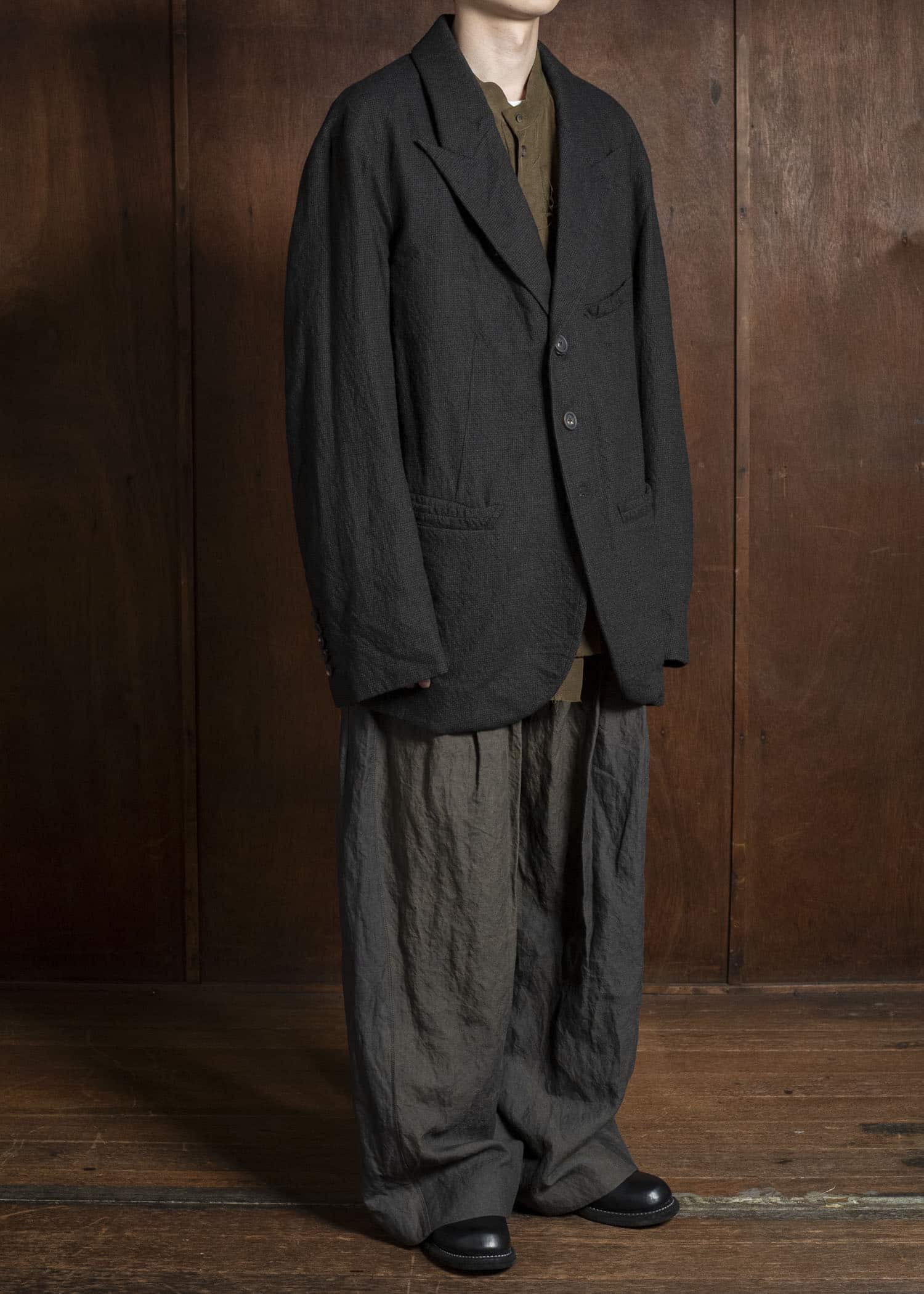 ZIGGY CHEN 0M2530931 GINGHAM THREE BUTTON BLAZER 55