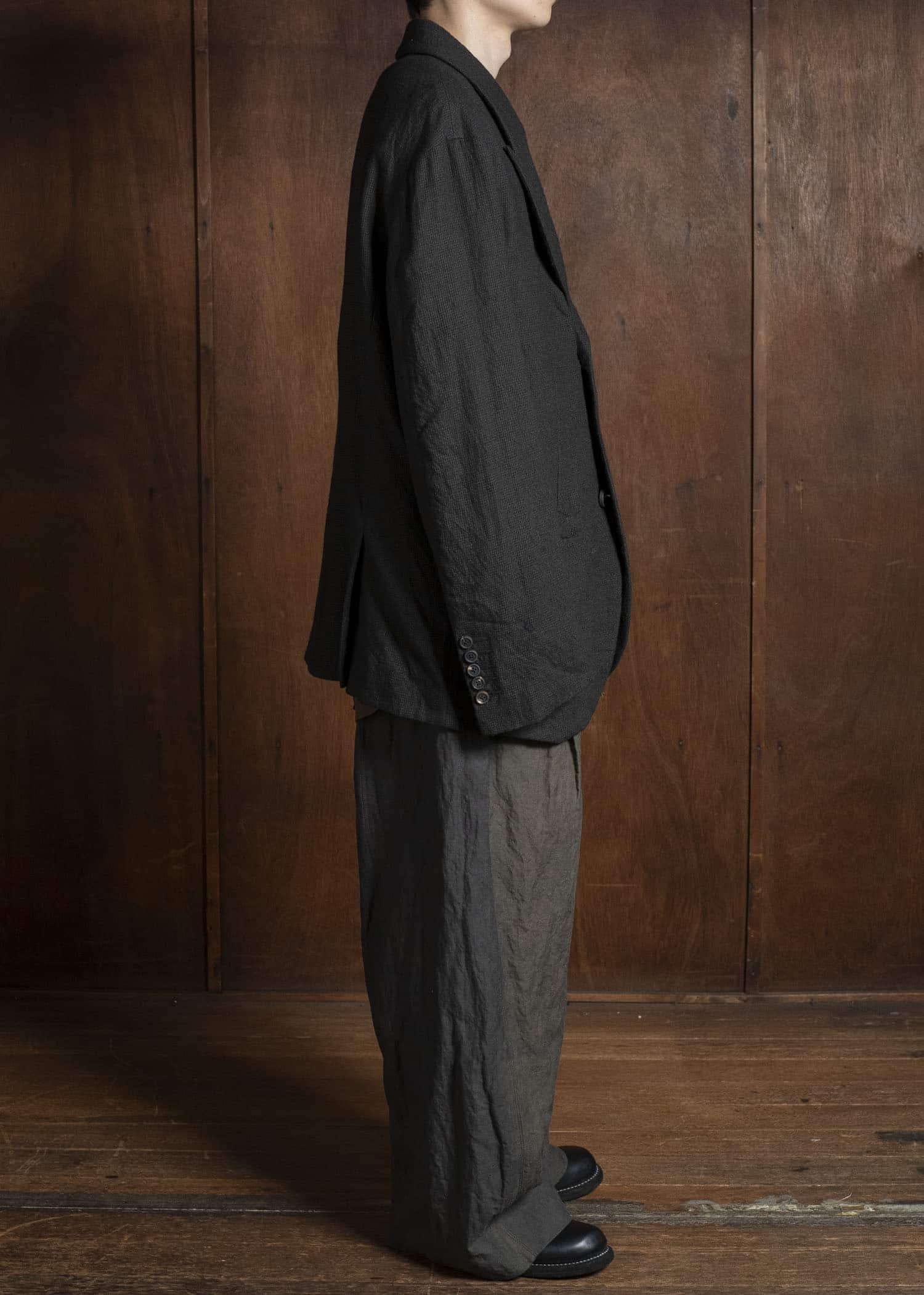 ZIGGY CHEN 0M2530931 GINGHAM THREE BUTTON BLAZER 55