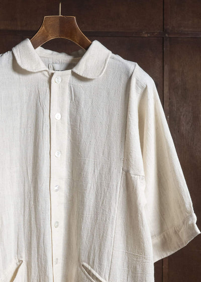 Gathering Textiles Farmer Shirt(Curved) Handloom Kala Cotton FAS03-KC-CR