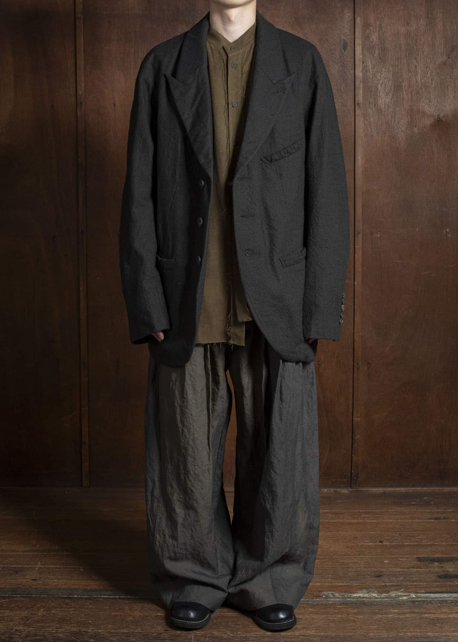 ZIGGY CHEN 0M2530931 GINGHAM THREE BUTTON BLAZER 55