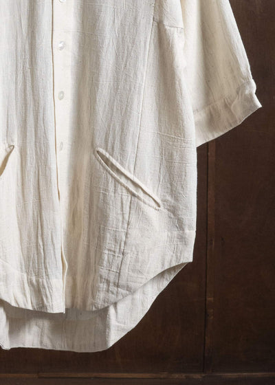 Gathering Textiles Farmer Shirt(Curved) Handloom Kala Cotton FAS03-KC-CR