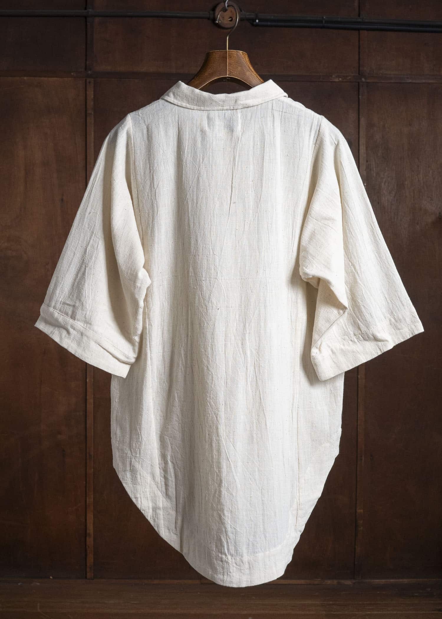 Gathering Textiles Farmer Shirt(Curved) Handloom Kala Cotton FAS03-KC-CR