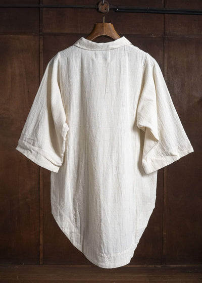 Gathering Textiles Farmer Shirt(Curved) Handloom Kala Cotton FAS03-KC-CR