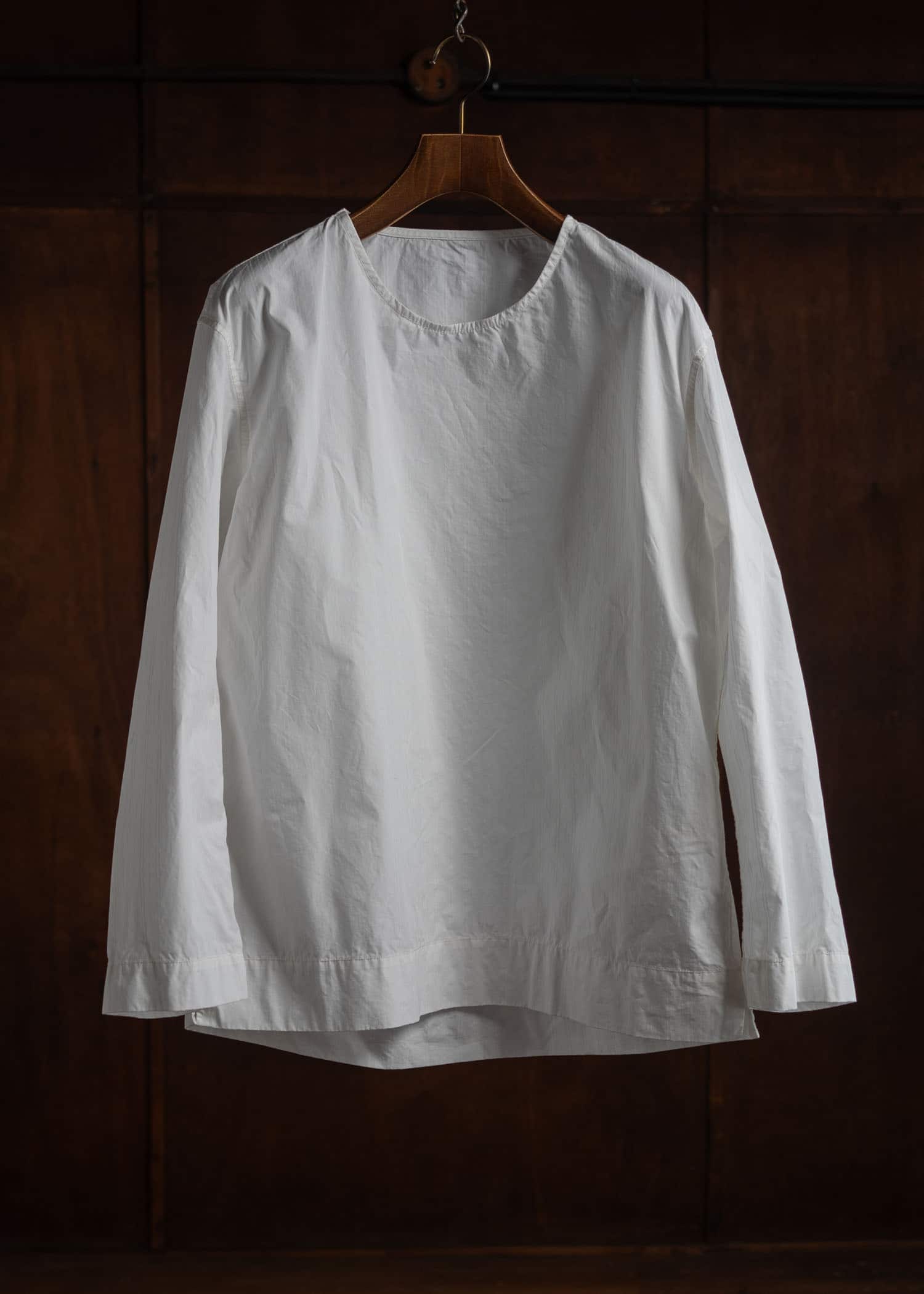 OLIVER CHURCH Soft TShirt L/S  Italian Poplin