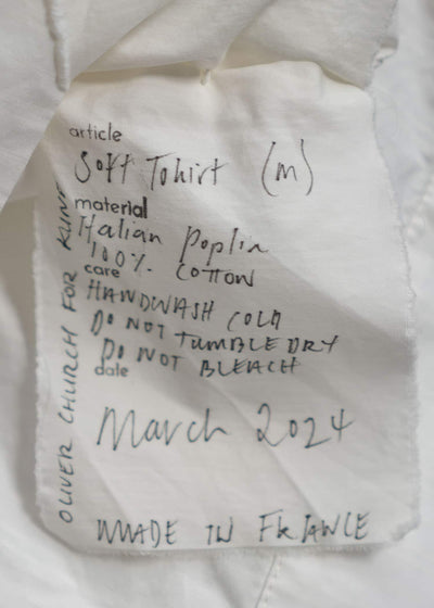 OLIVER CHURCH Soft TShirt L/S Italian Poplin