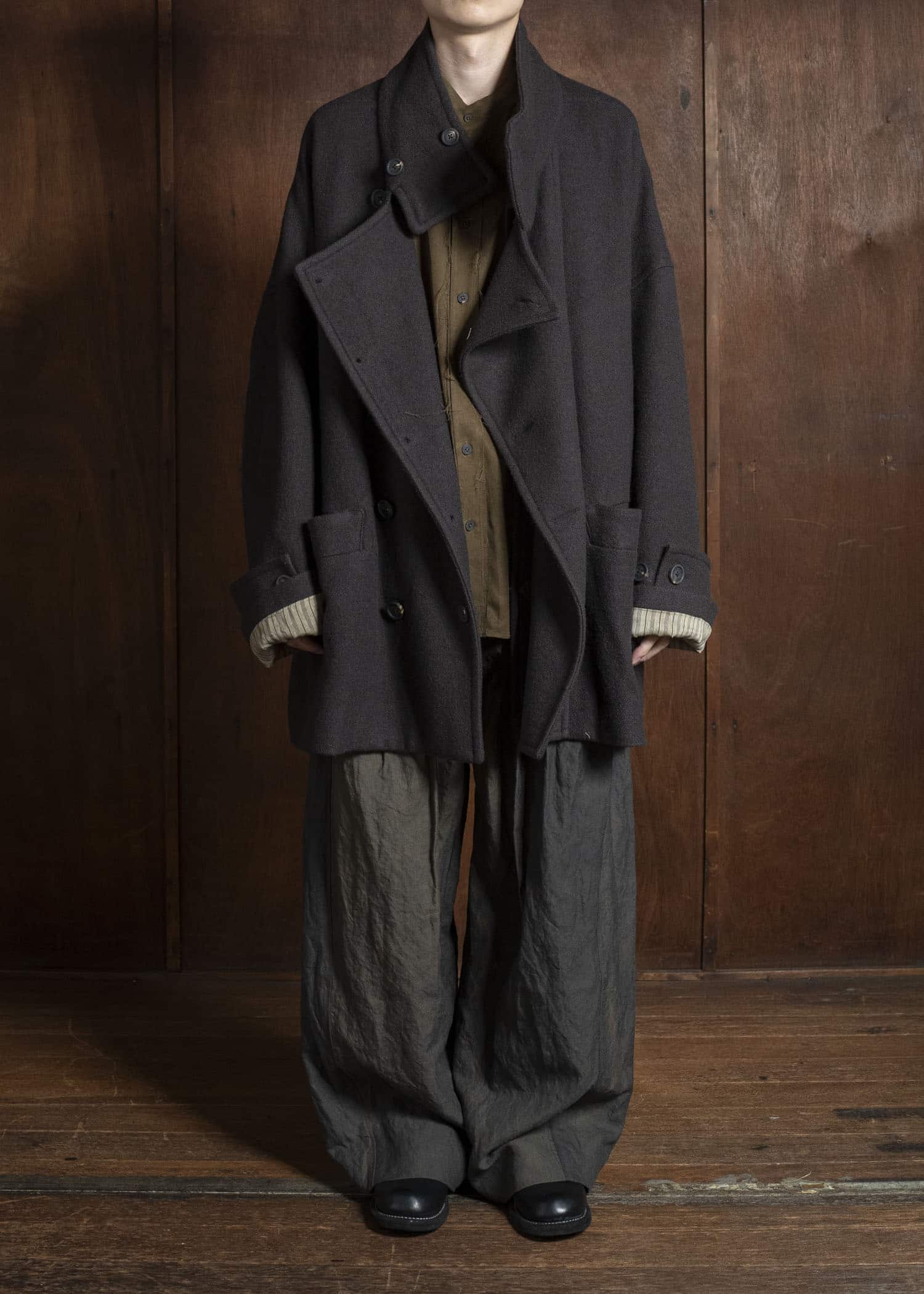 ZIGGY CHEN 0M2531109 STAND COLLAR SHORT COAT