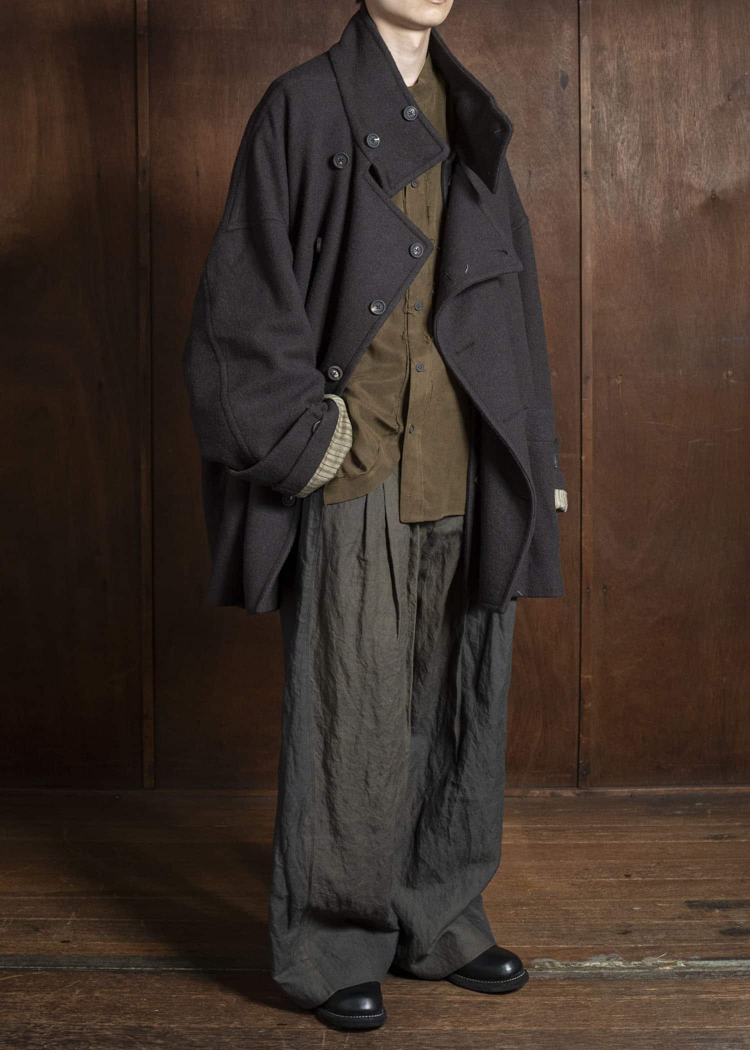 ZIGGY CHEN 0M2531109 STAND COLLAR SHORT COAT