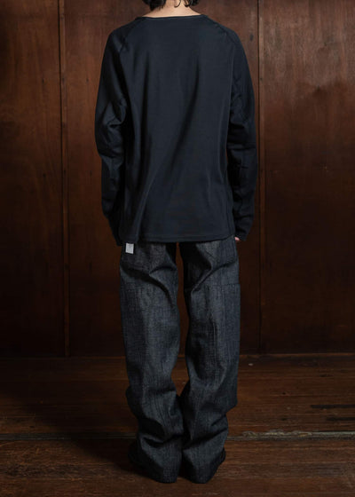 OPPOSE DUALITY Double Long Sleeve T-Shirts Black OD4004CAS