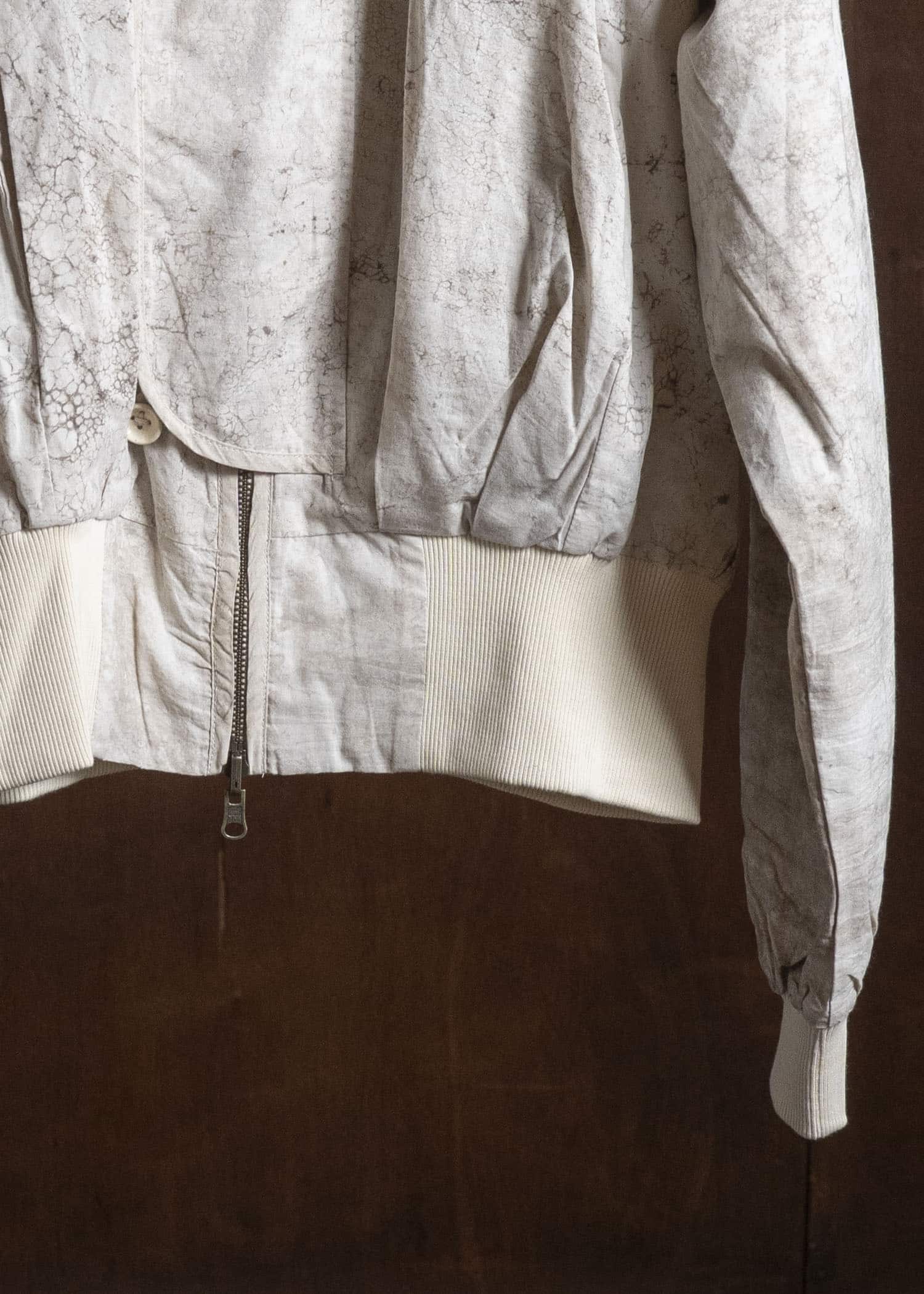 Gathering Textiles Roly Poly Jacket Cream Mud Resist Dabu Organic Cotton RPJ01-DC-CR