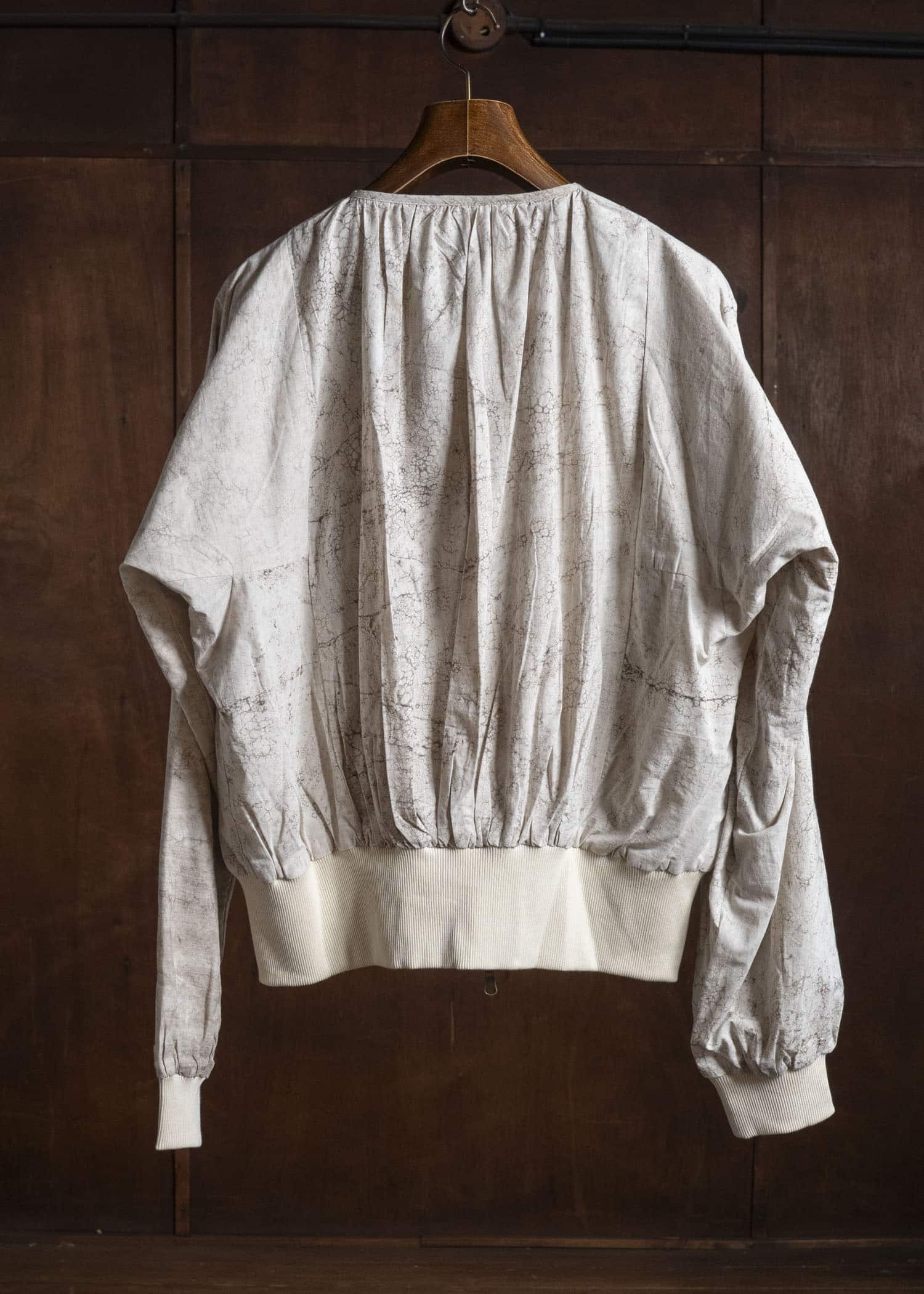 Gathering Textiles Roly Poly Jacket Cream Mud Resist Dabu Organic Cotton RPJ01-DC-CR