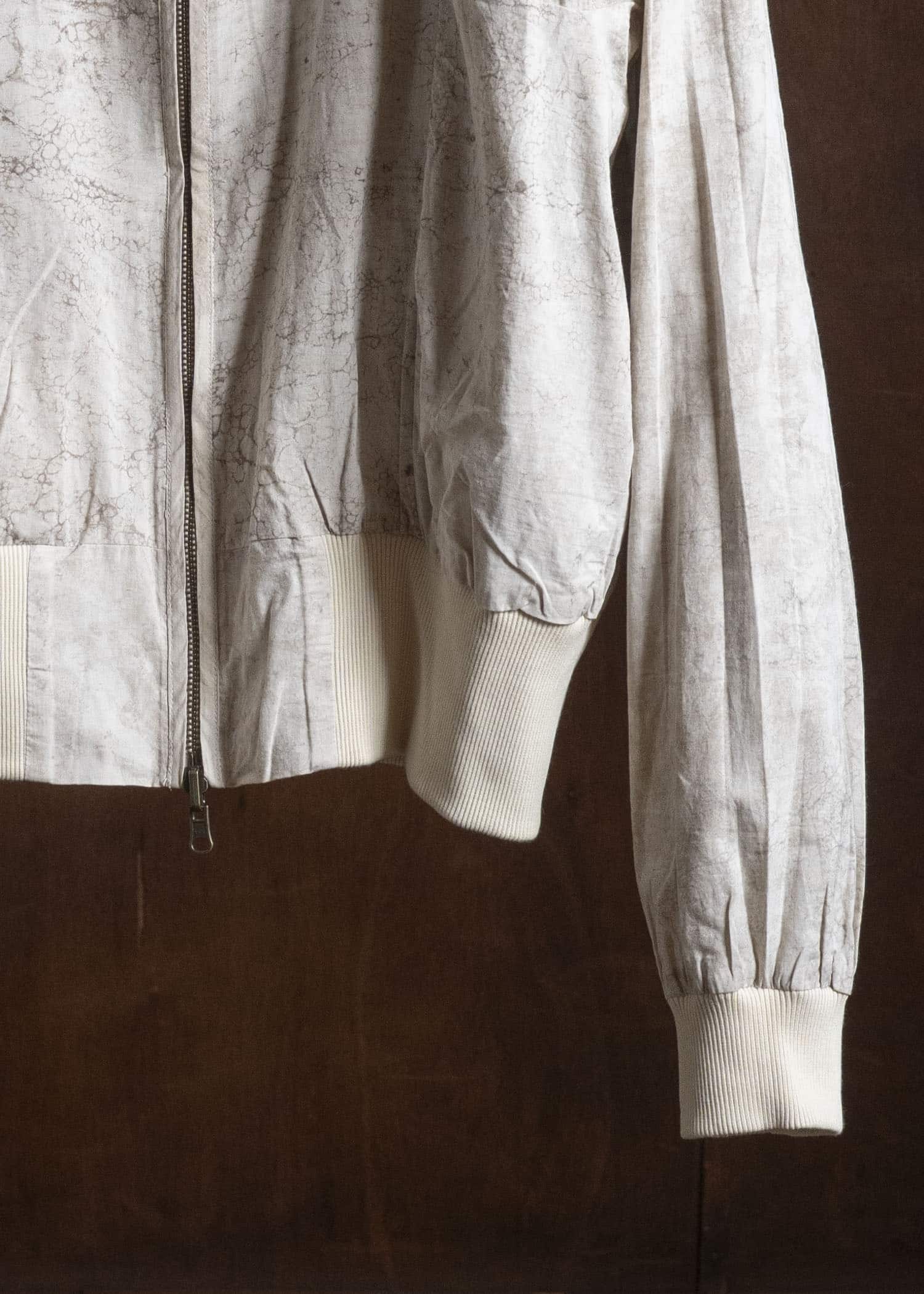 Gathering Textiles Roly Poly Jacket Cream Mud Resist Dabu Organic Cotton RPJ01-DC-CR