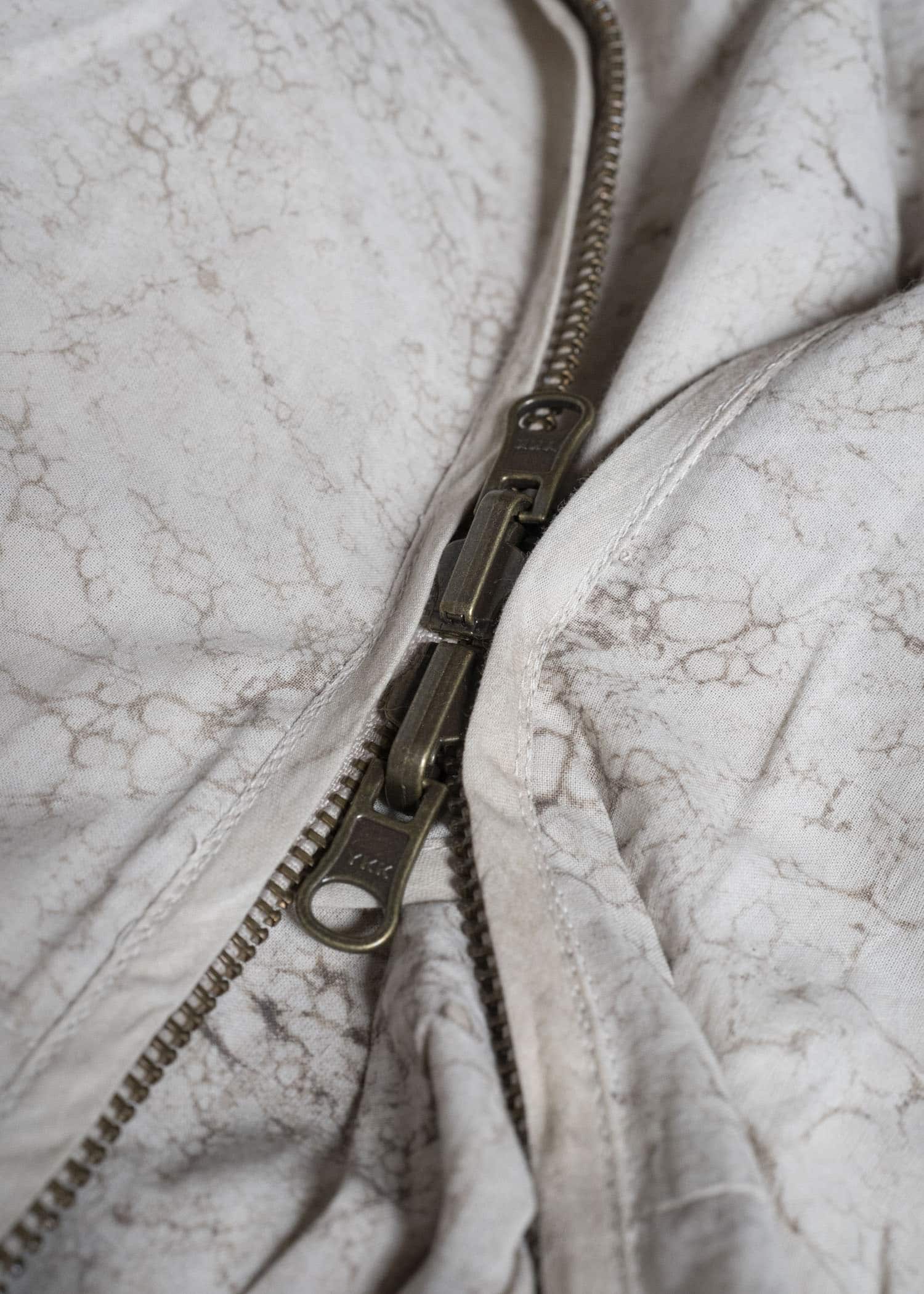 Gathering Textiles Roly Poly Jacket Cream Mud Resist Dabu Organic Cotton RPJ01-DC-CR