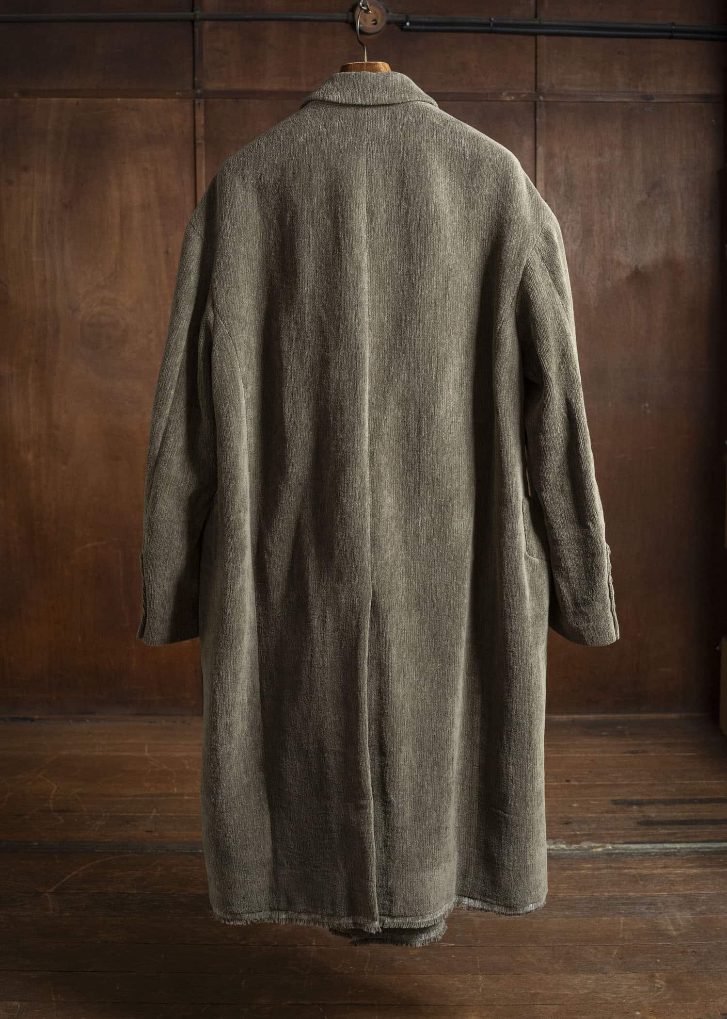 ZIGGY CHEN 0M2531106 CHENILLE CLOTH DOUBLE-BREASTED LONG COAT 82