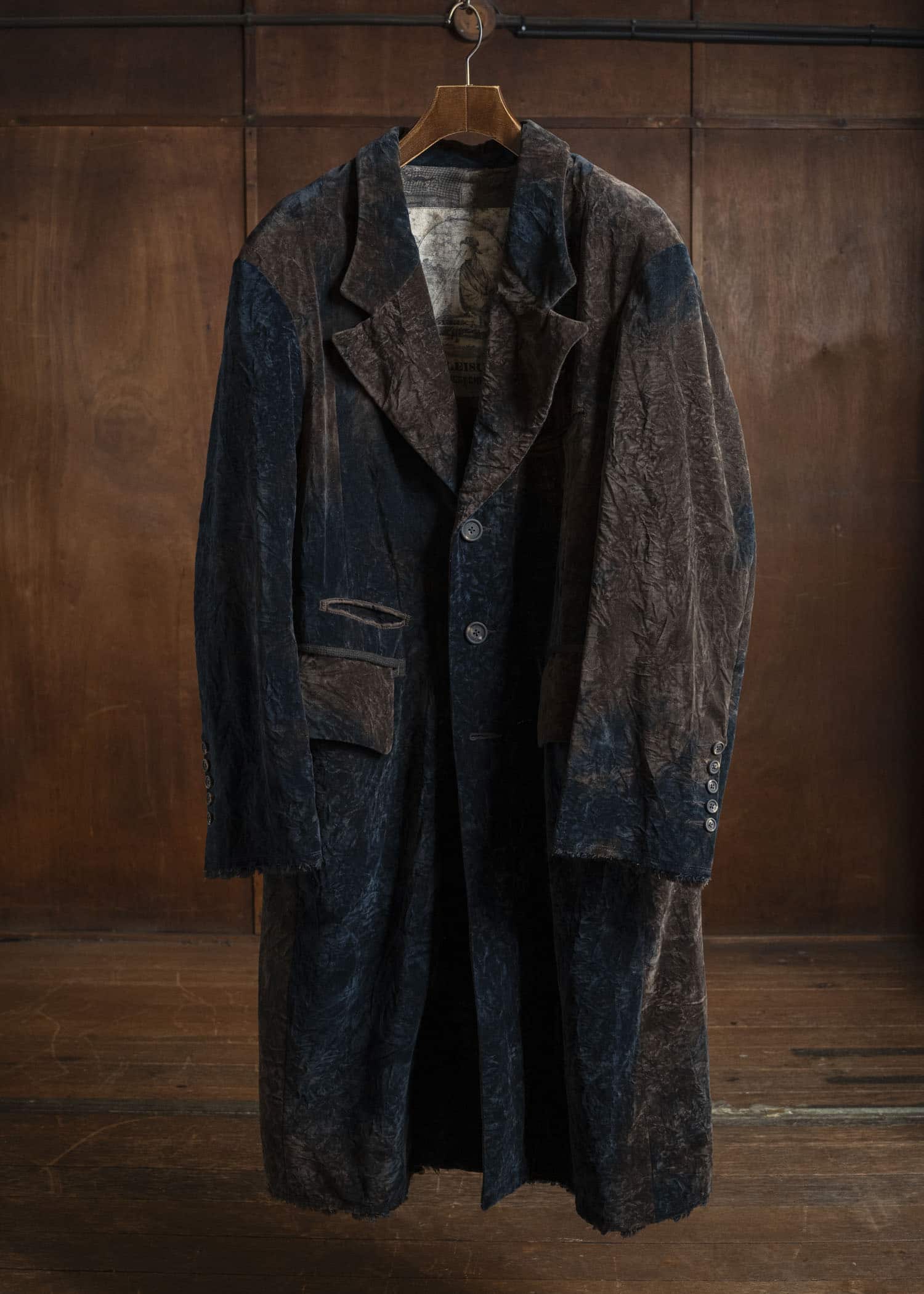 ZIGGY CHEN 0M2531102 VELVET LONG COAT 25