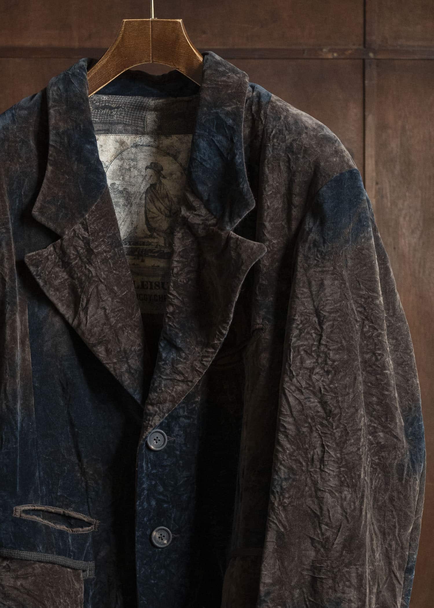 ZIGGY CHEN 0M2531102 VELVET LONG COAT 25