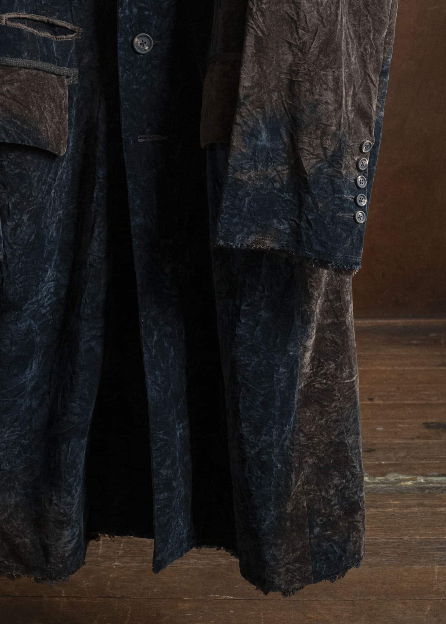 ZIGGY CHEN 0M2531102 VELVET LONG COAT 25