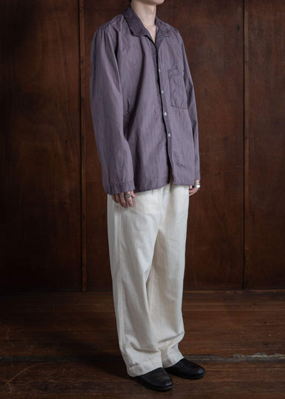 OLIVER CHURCH Open Collar Shirt Hand-dyed