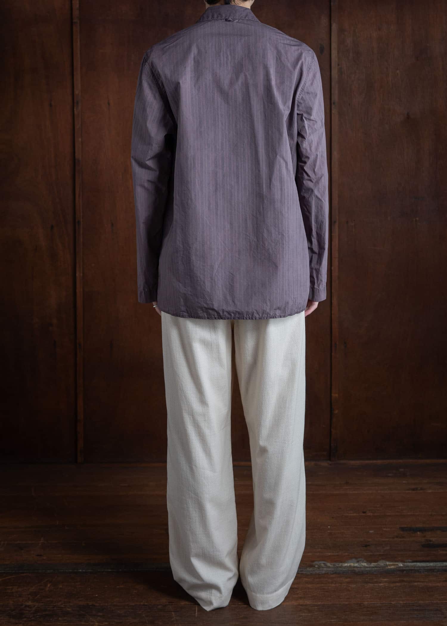 OLIVER CHURCH Open Collar Shirt Hand-dyed