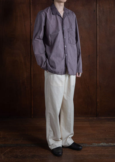 OLIVER CHURCH Open Collar Shirt Hand-dyed