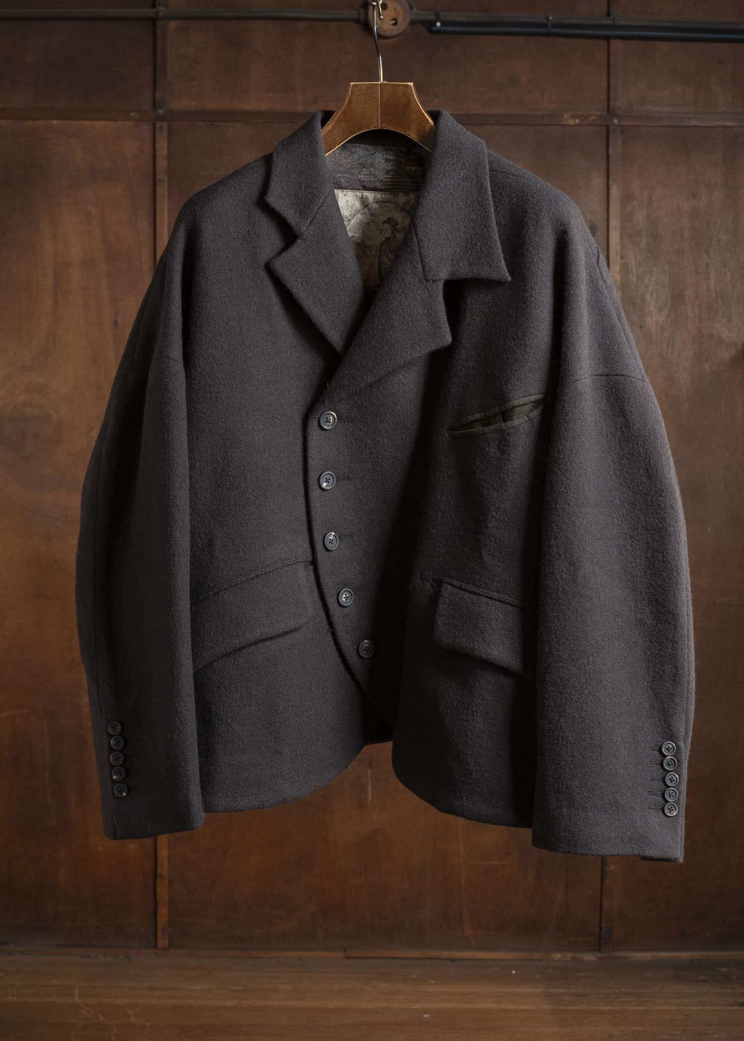 ZIGGY CHEN 0W2530903 ASYMMETRIC SPREAD COLLAR JACKET 3