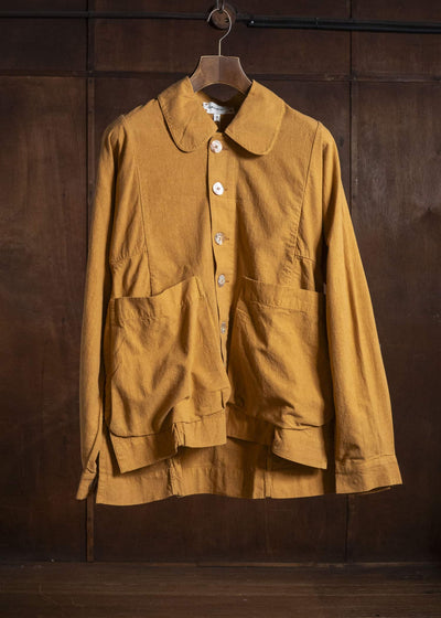 Gathering Textiles Farmer Jacket Power Loom Crimped Cotton , Unlined FAJ02-CC-OR