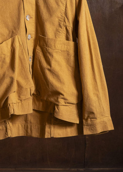 Gathering Textiles Farmer Jacket Power Loom Crimped Cotton , Unlined FAJ02-CC-OR