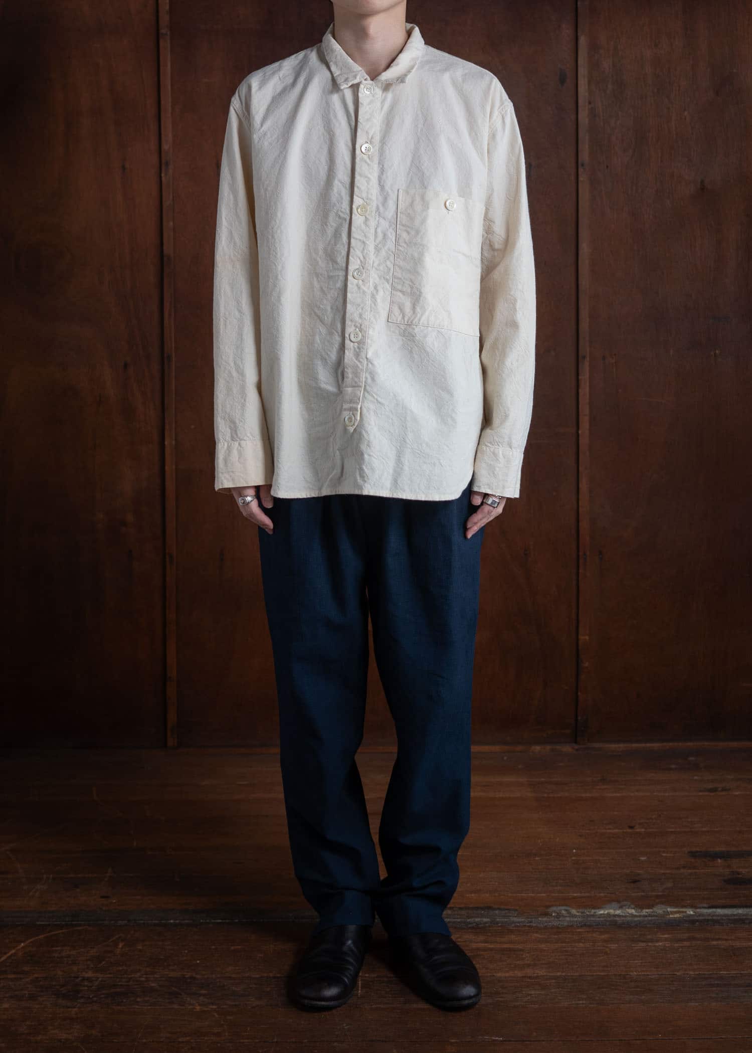 OLIVER CHURCH 3/4 Over Shirt Vintage/Antique Cotton/Linen