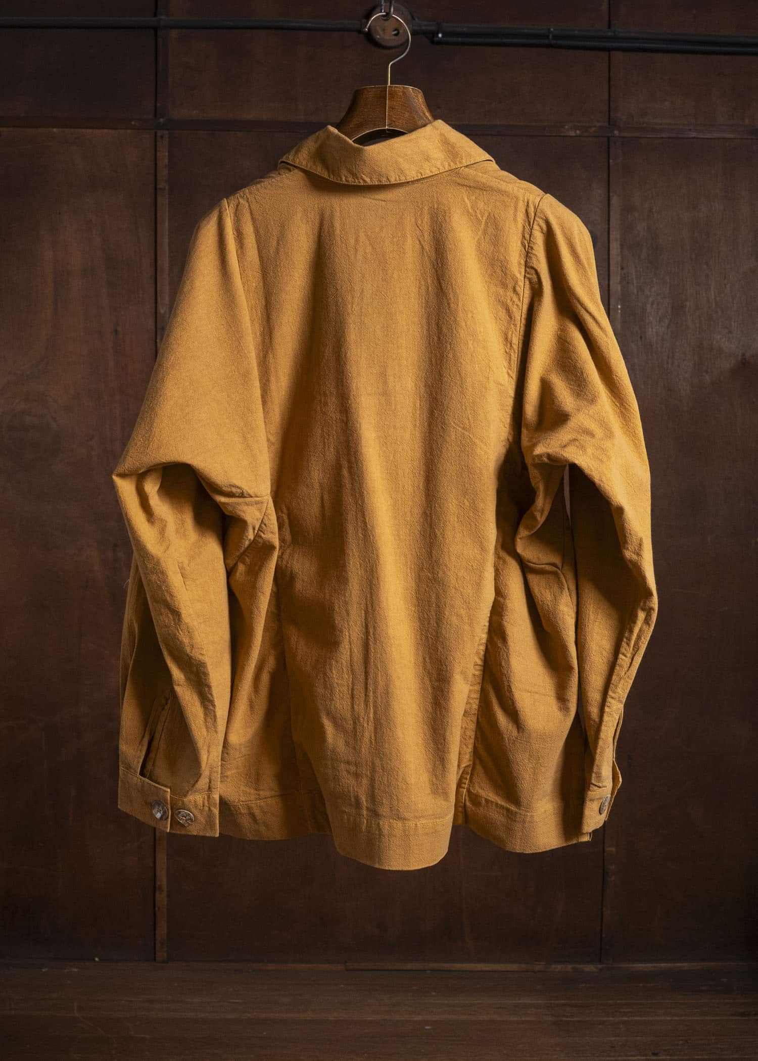 Gathering Textiles Farmer Jacket Power Loom Crimped Cotton , Unlined FAJ02-CC-OR