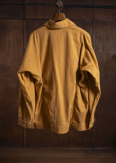 Gathering Textiles Farmer Jacket Power Loom Crimped Cotton , Unlined FAJ02-CC-OR