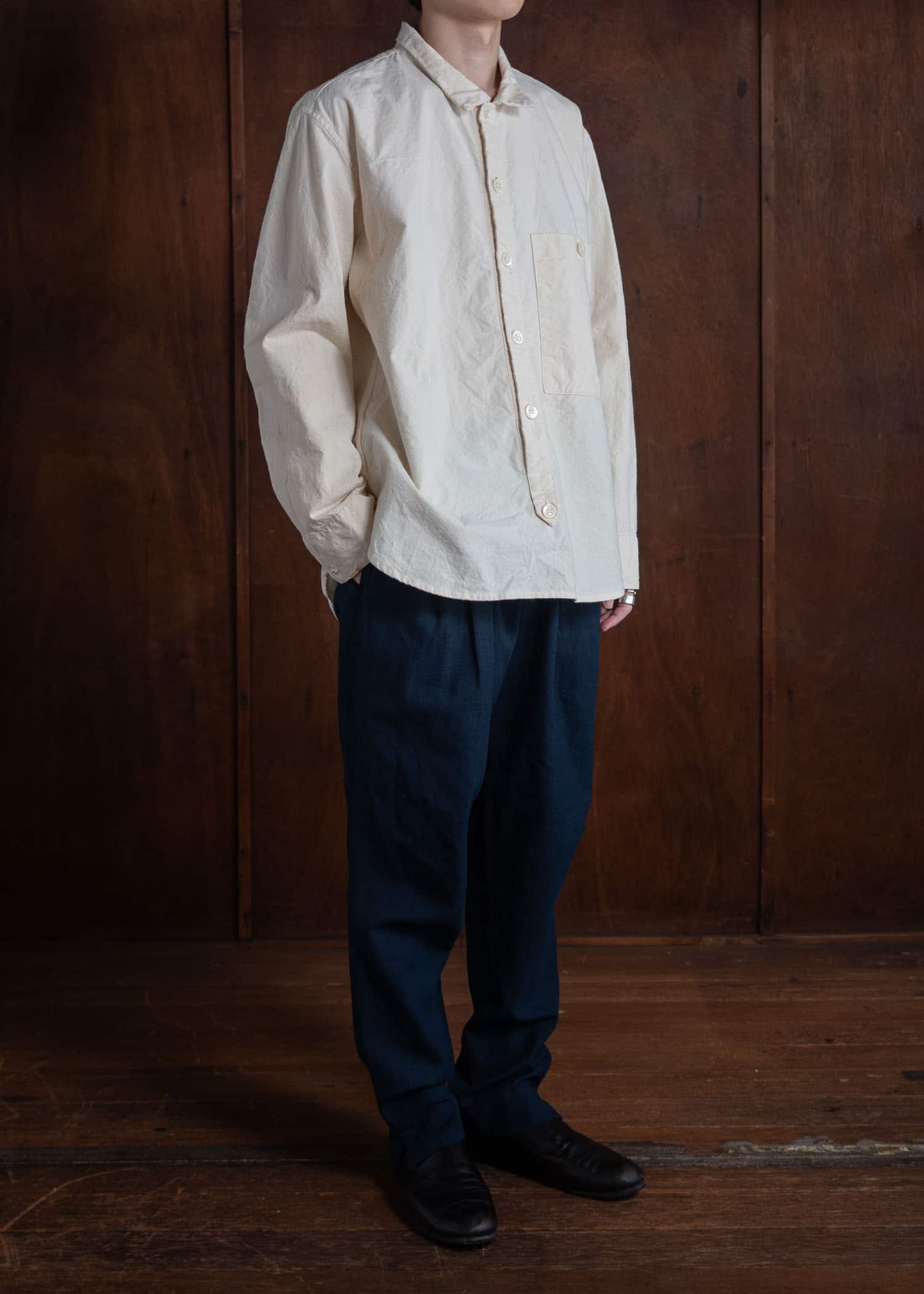 OLIVER CHURCH 3/4 Over Shirt Vintage/Antique Cotton/Linen