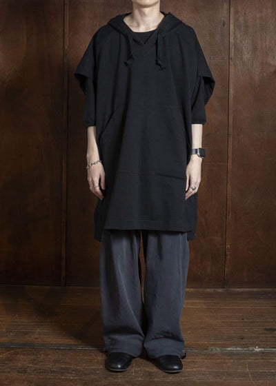 JAN-JAN VAN ESSCHE SWEAT#69 SLEEVELESS HOODIE WITH SIDE SPLITS & POUCH POCKET Org. Co Li Sweat | Summer
