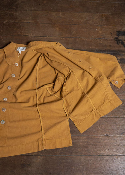 Gathering Textiles Farmer Jacket Power Loom Crimped Cotton , Unlined FAJ02-CC-OR