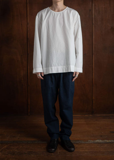 OLIVER CHURCH Soft TShirt L/S Italian Poplin