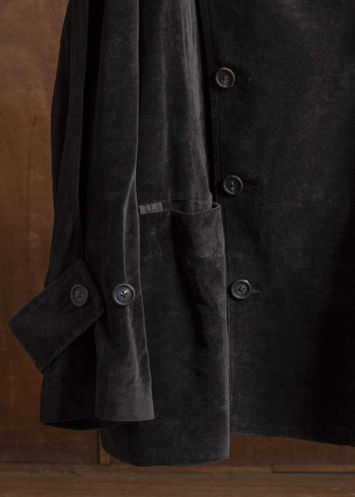 ZIGGY CHEN 0M2531103 VELVET STAND COLLAR SHORT COAT 65