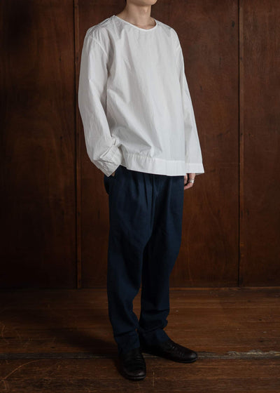 OLIVER CHURCH Soft TShirt L/S Italian Poplin