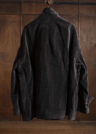 ZIGGY CHEN 0M2531103 VELVET STAND COLLAR SHORT COAT 65