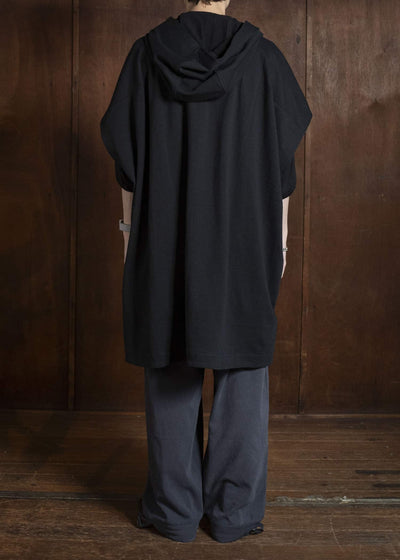 JAN-JAN VAN ESSCHE SWEAT#69 SLEEVELESS HOODIE WITH SIDE SPLITS & POUCH POCKET Org. Co Li Sweat | Summer