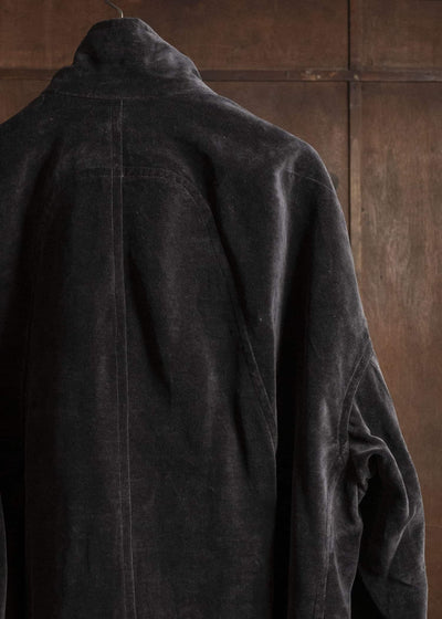 ZIGGY CHEN 0M2531103 VELVET STAND COLLAR SHORT COAT 65