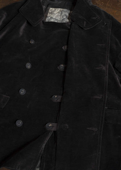 ZIGGY CHEN 0M2531103 VELVET STAND COLLAR SHORT COAT 65