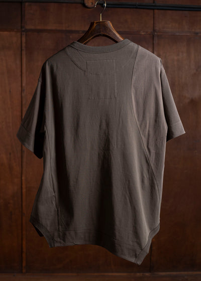 ZIGGY CHEN 0M2510203 Henley Neck T-Shirt DARK KHAKI