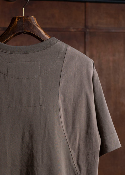 ZIGGY CHEN 0M2510203 Henley Neck T-Shirt DARK KHAKI