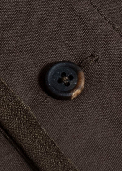 ZIGGY CHEN 0M2510203 Henley Neck T-Shirt DARK KHAKI